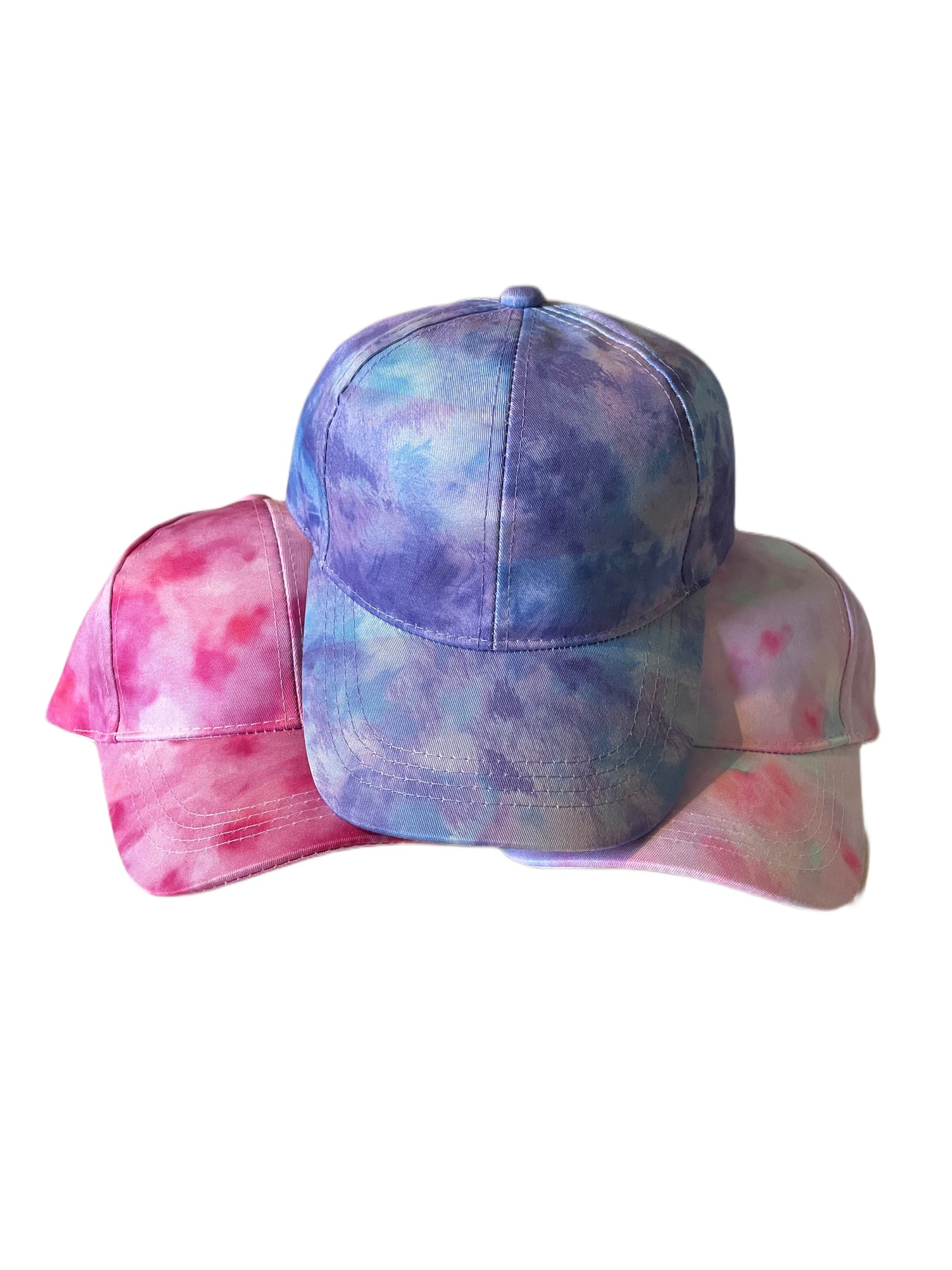 Kids Purple Tie Dye Baseball Cap