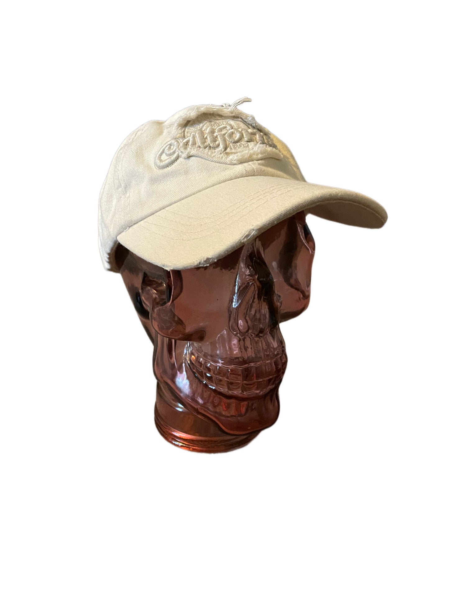 Vintage/Worn Effect Baseball Cap Cream