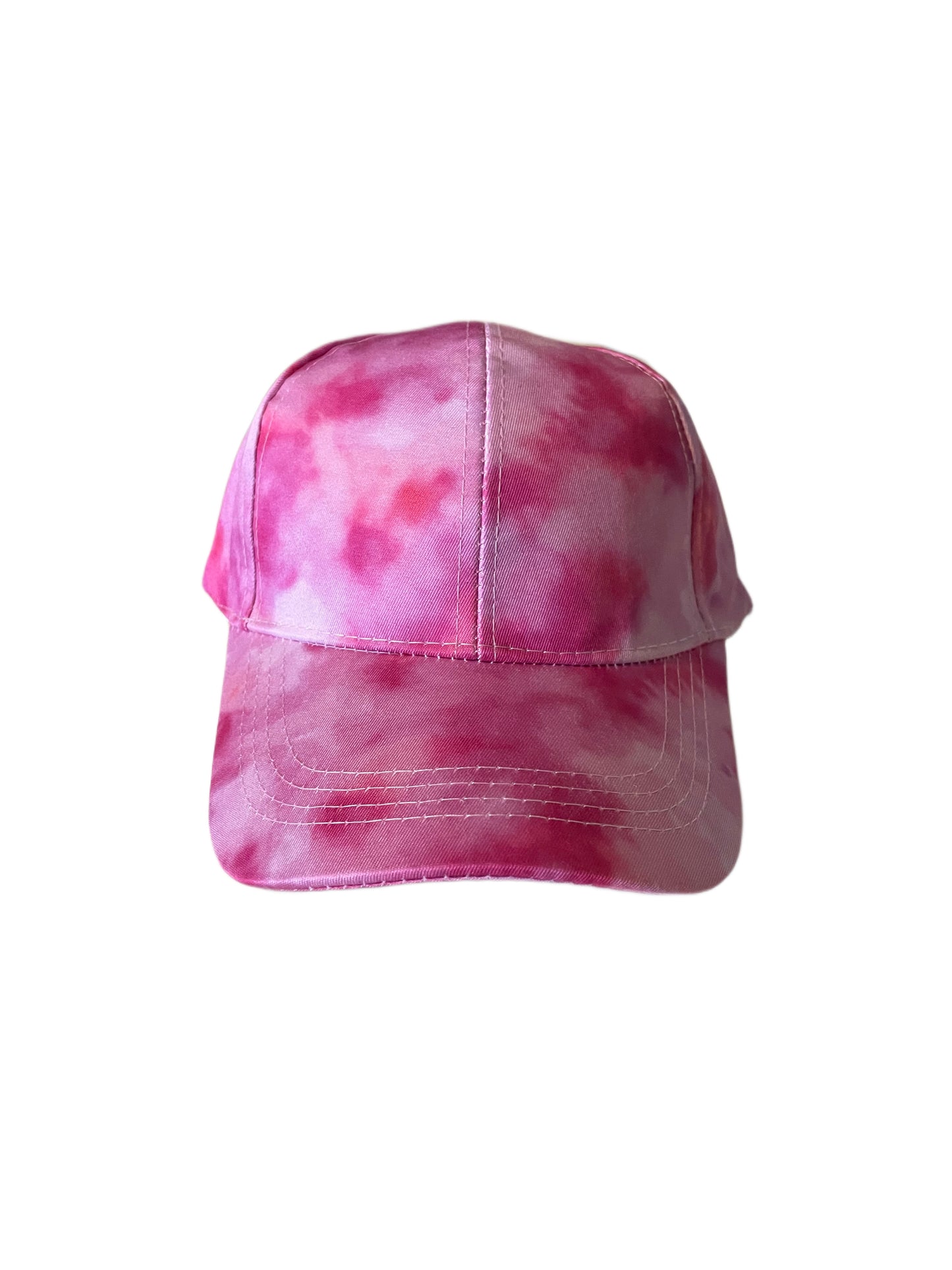 Kids Bright Pink Tie Dye Baseball Cap