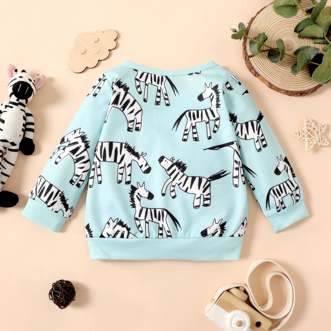 Zebra Print Sweatshirt / 6-9 Months