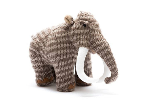 Knitted Woolly Mammoth Prehistoric Plush Toy