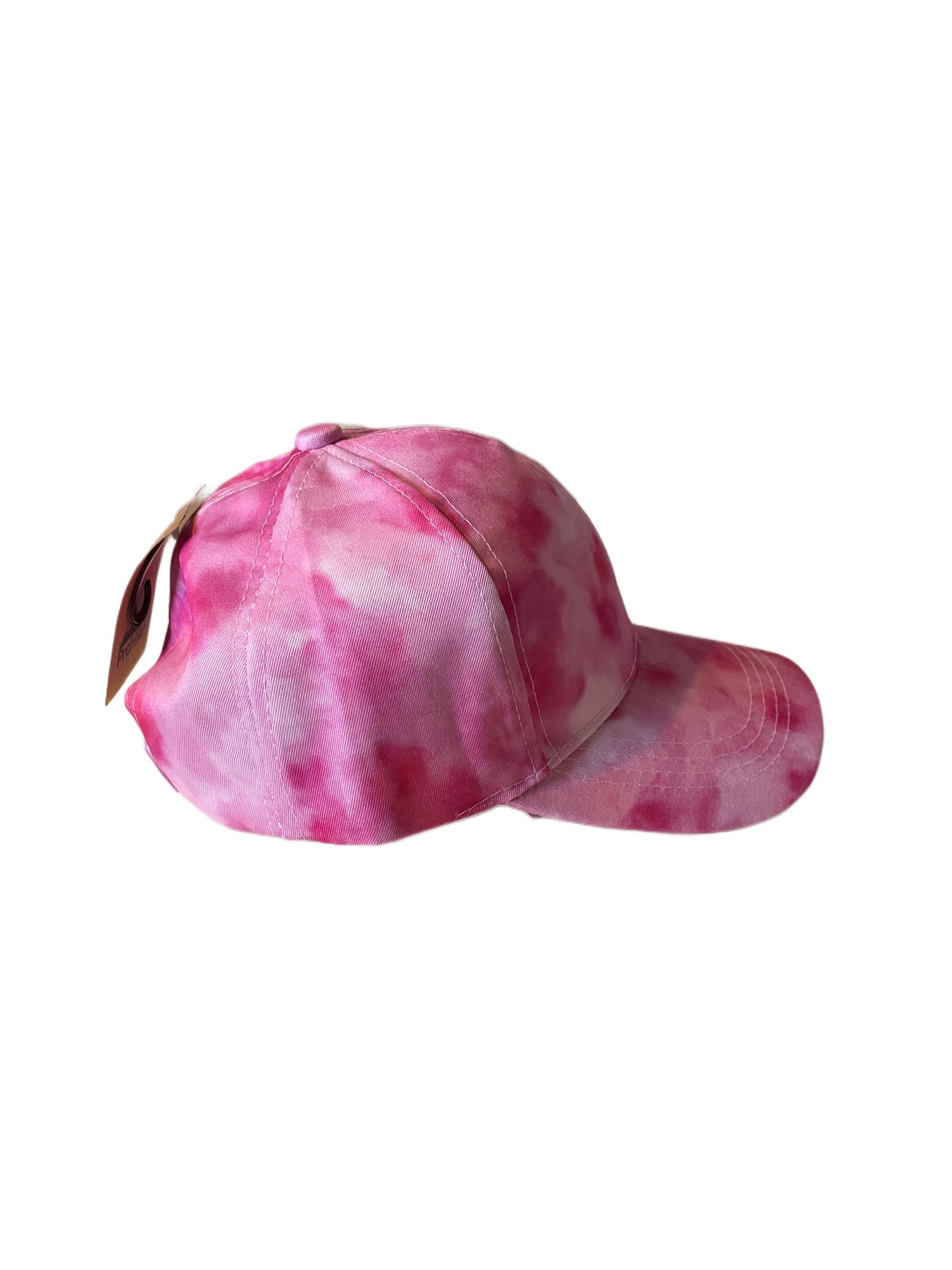 Kids Bright Pink Tie Dye Baseball Cap