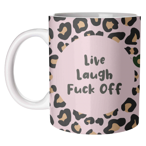 'Live Laugh Leopard Print' Mug