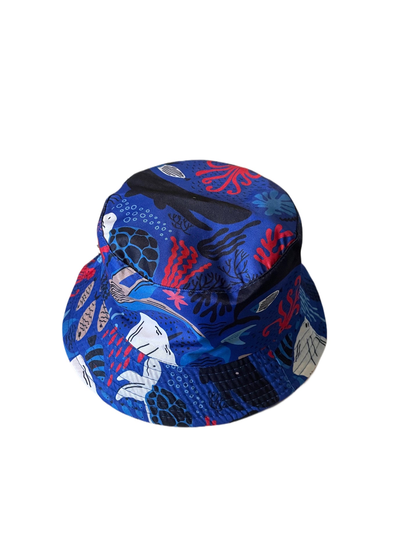 Kids Blue And Red Reversible Bucket Hat