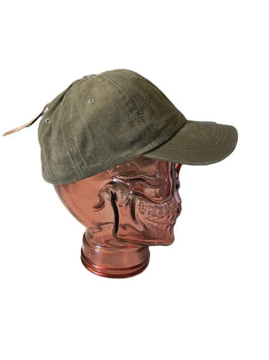 Unisex Khaki Green Acid Wash Baseball Cap