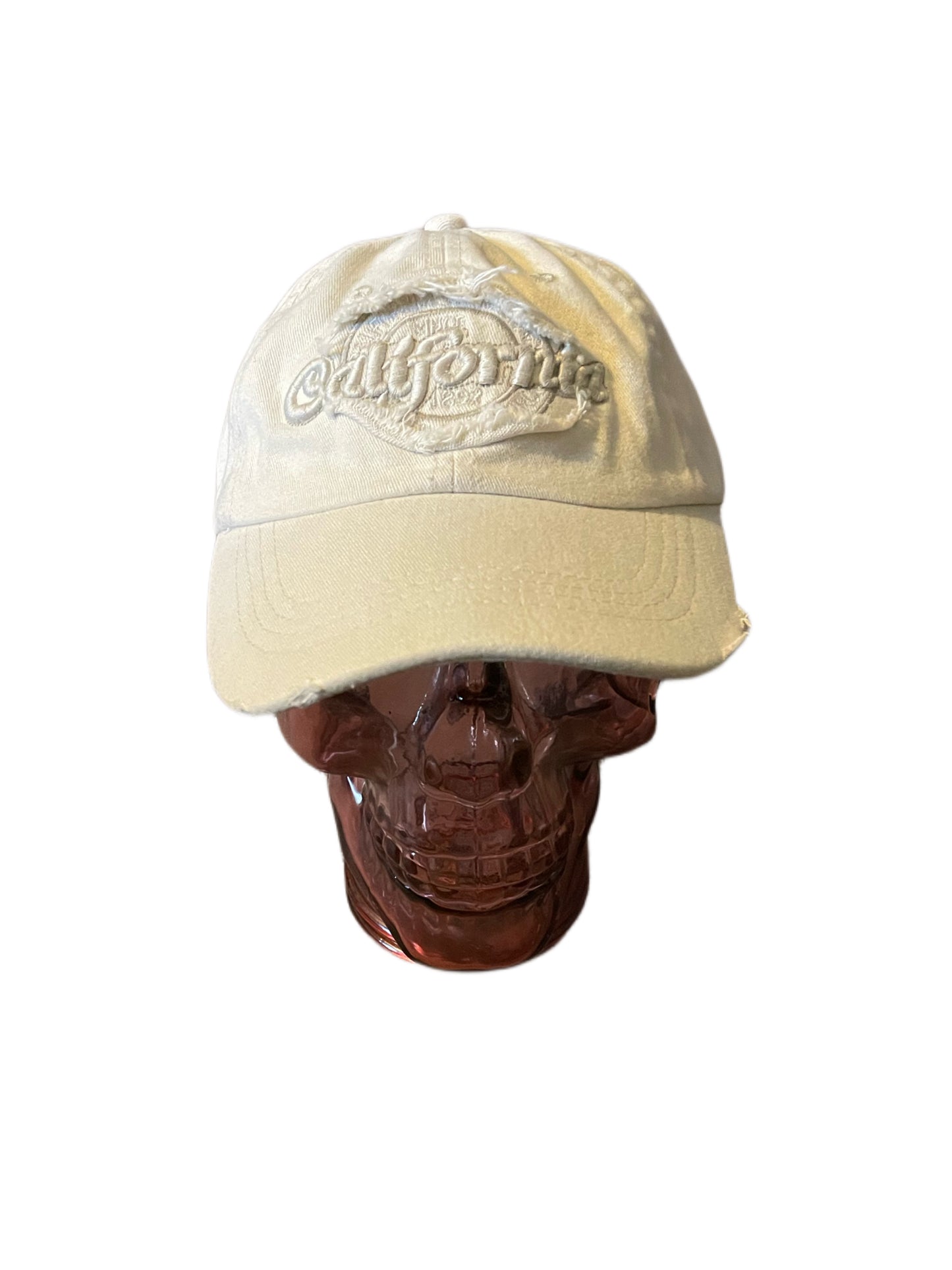 Vintage/Worn Effect Baseball Cap Cream