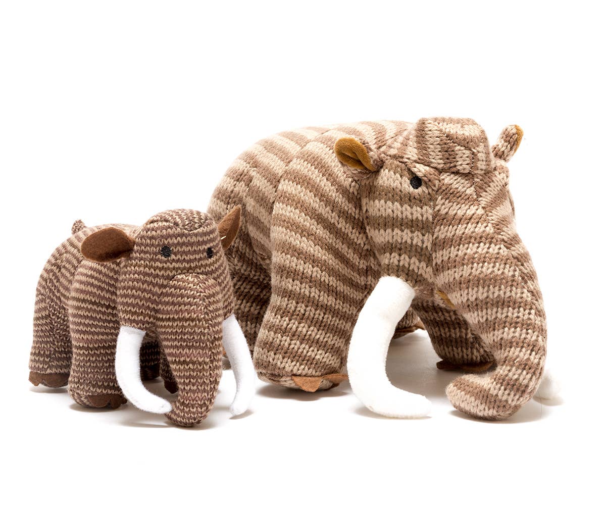 Knitted Woolly Mammoth Prehistoric Plush Toy