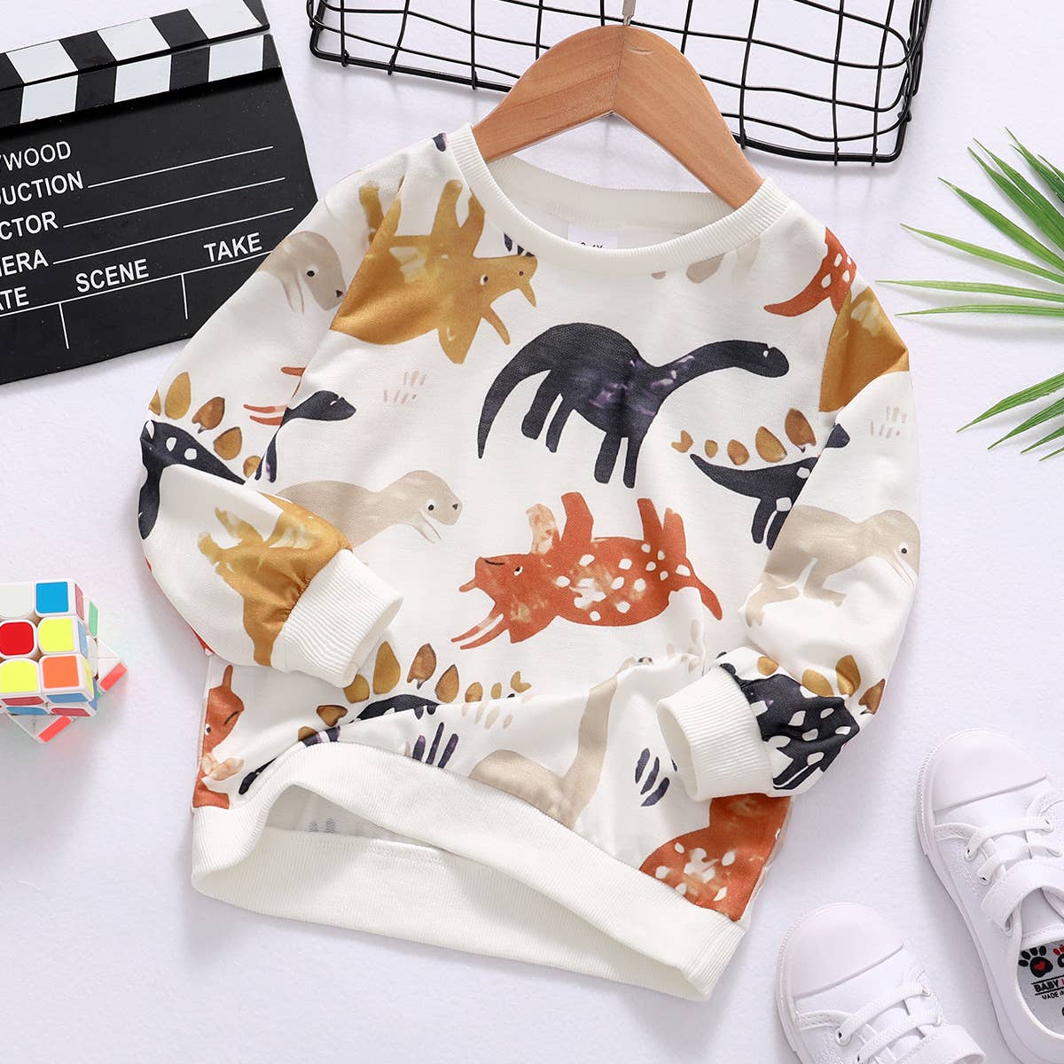 Baby Dinosaur Print Pullover / 3-6 Months