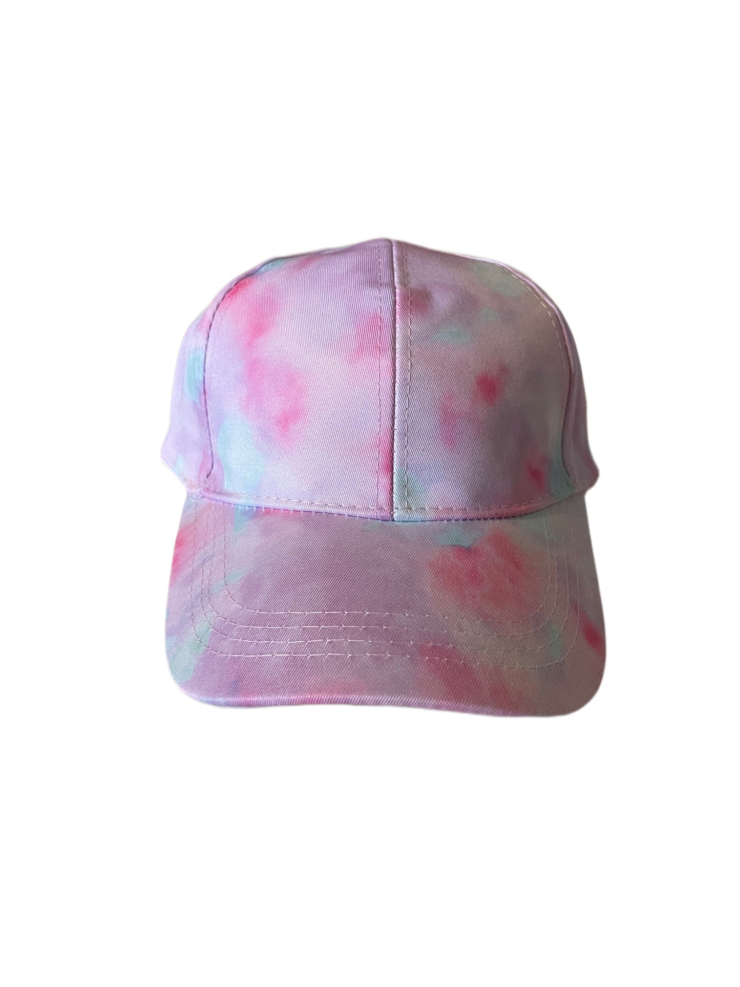 Kids Pastel Pink Tie Dye Baseball Cap