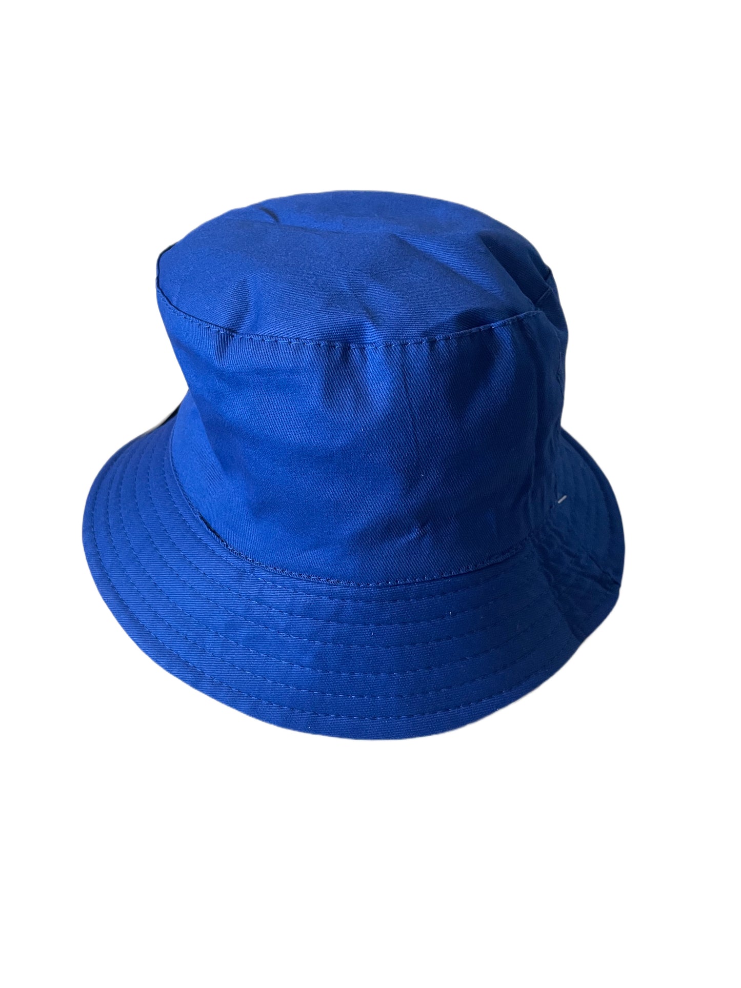 Kids Blue Leaf Design Reversible Bucket Hat