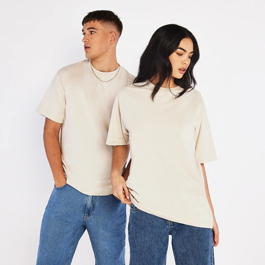 Unisex Threads For All Oversized Beige Tee