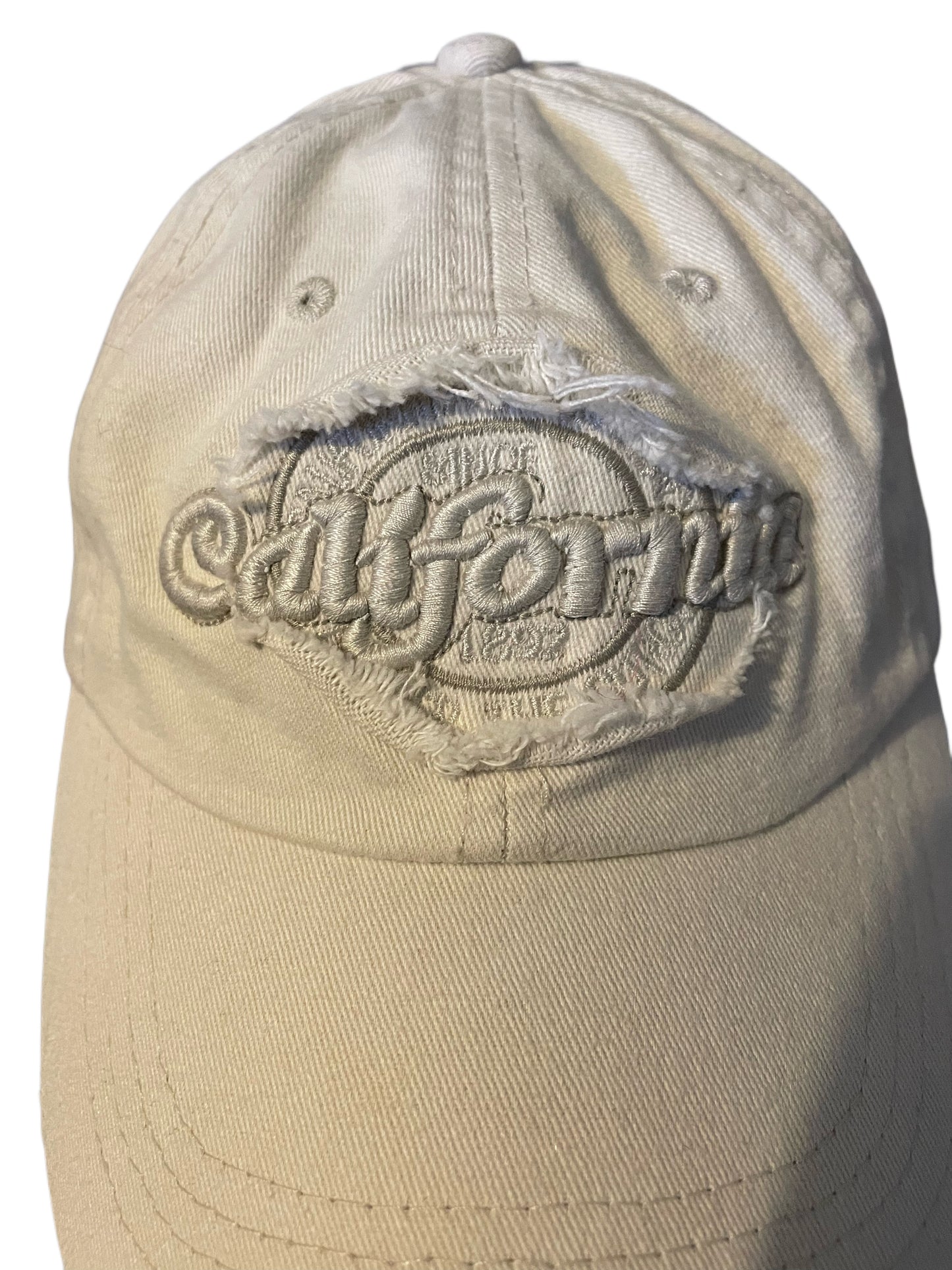 Vintage/Worn Effect Baseball Cap Cream