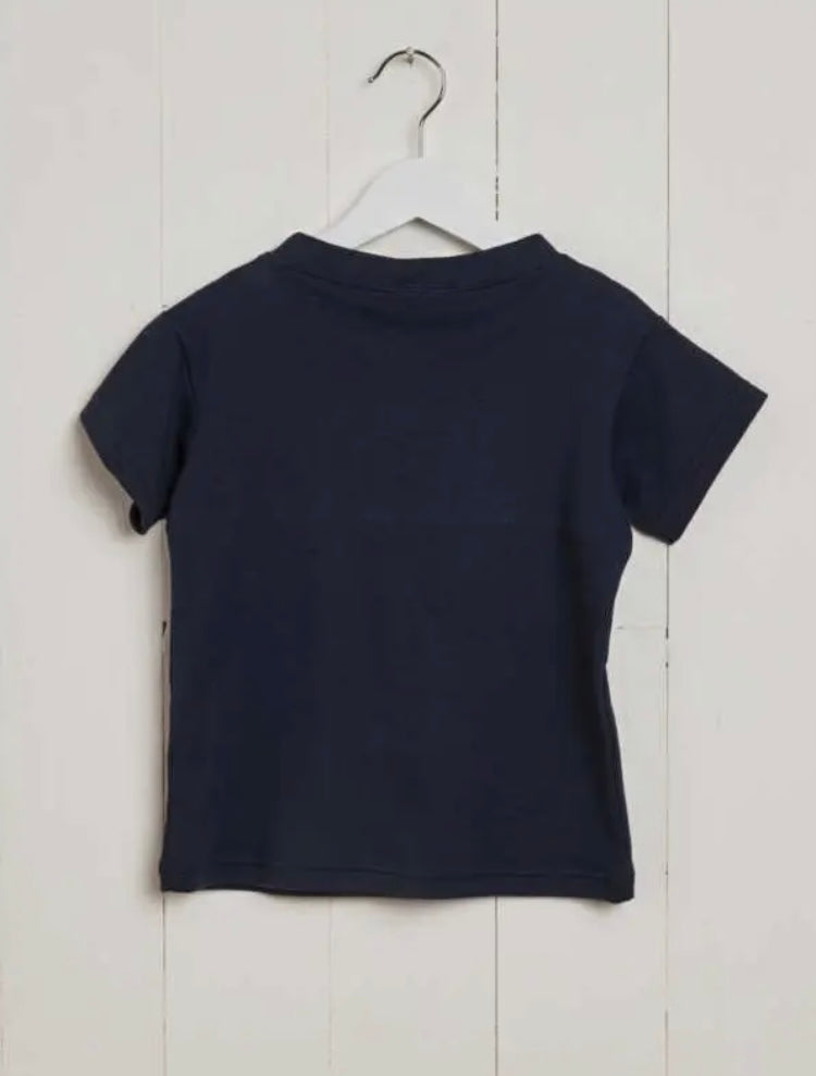 KIDS GRASS & AIR NAVY TEE