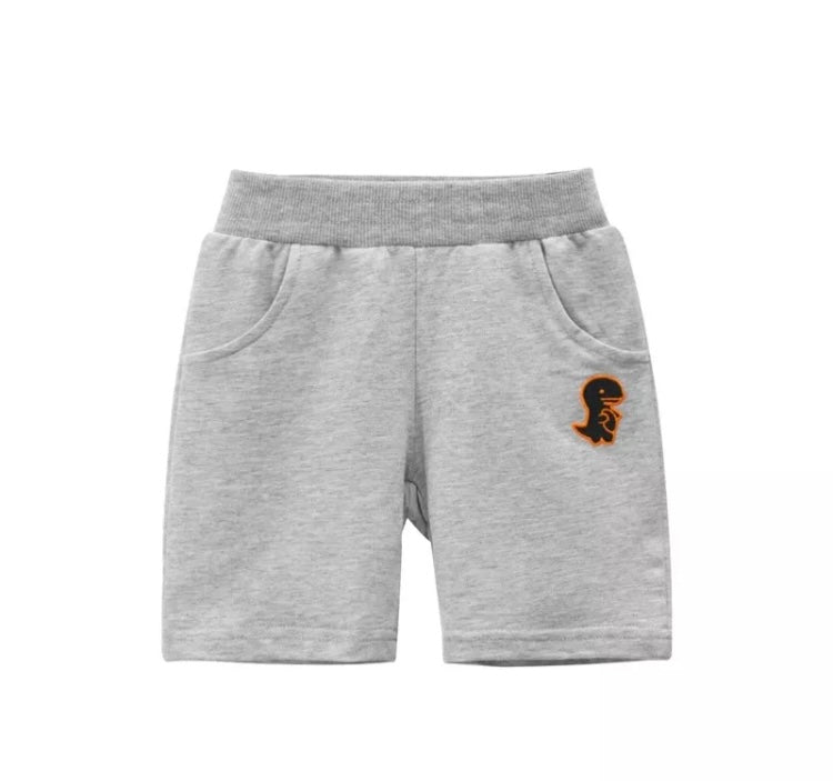 KIDS DINO GREY SHORTS