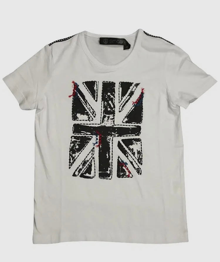 KIDS SMASH BOYS FLAG TEE