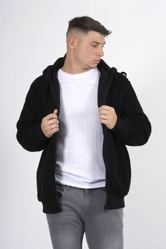 Hooded Teddy Zip Jacket AM London