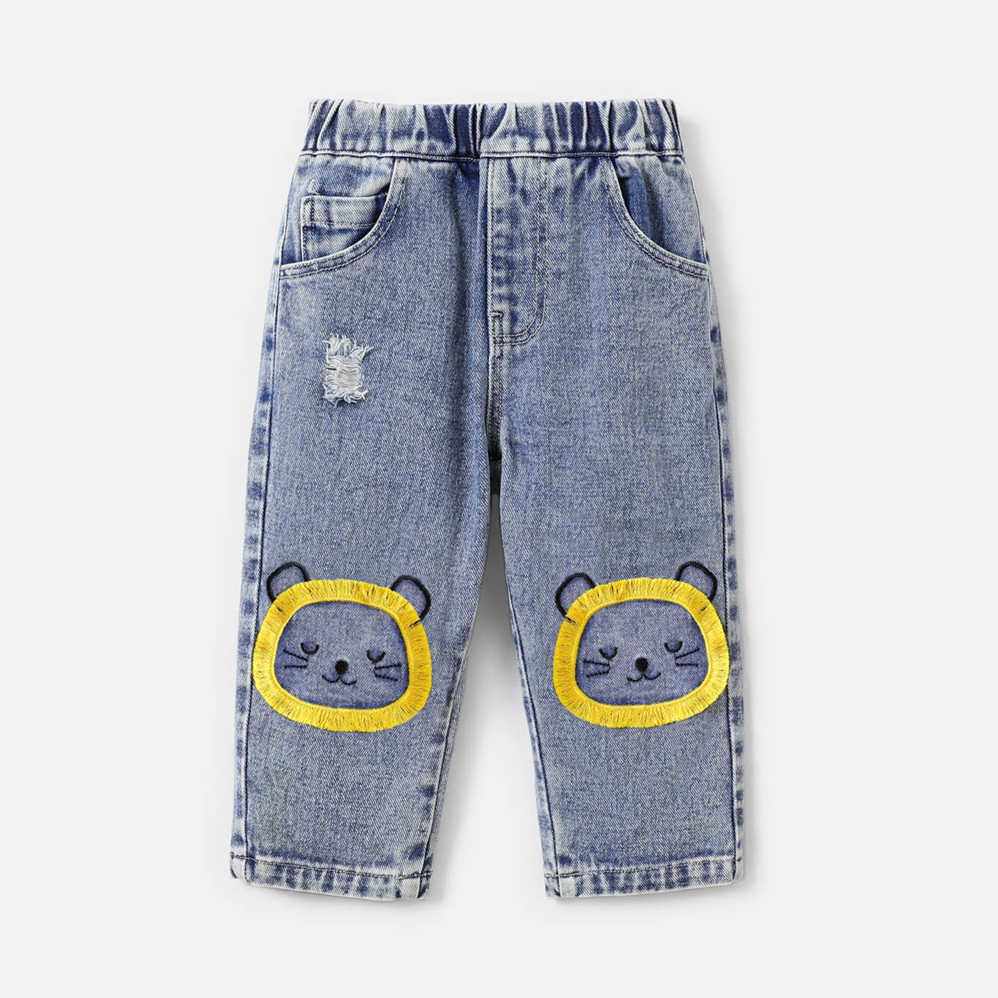 Cat Pattern Jeans / 3-6 Months