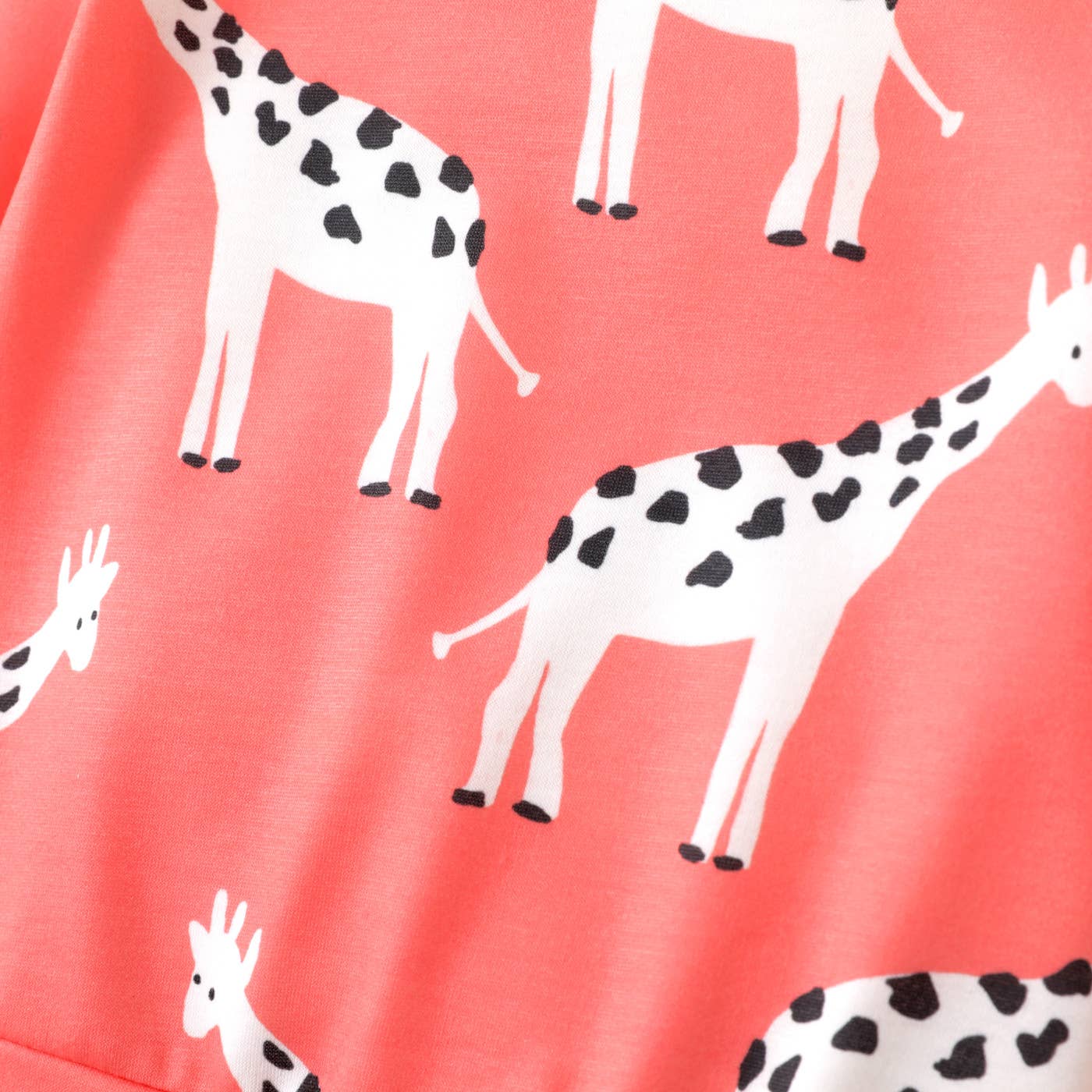 Animal Print Sweatshirt: Coral / 9-12 Months