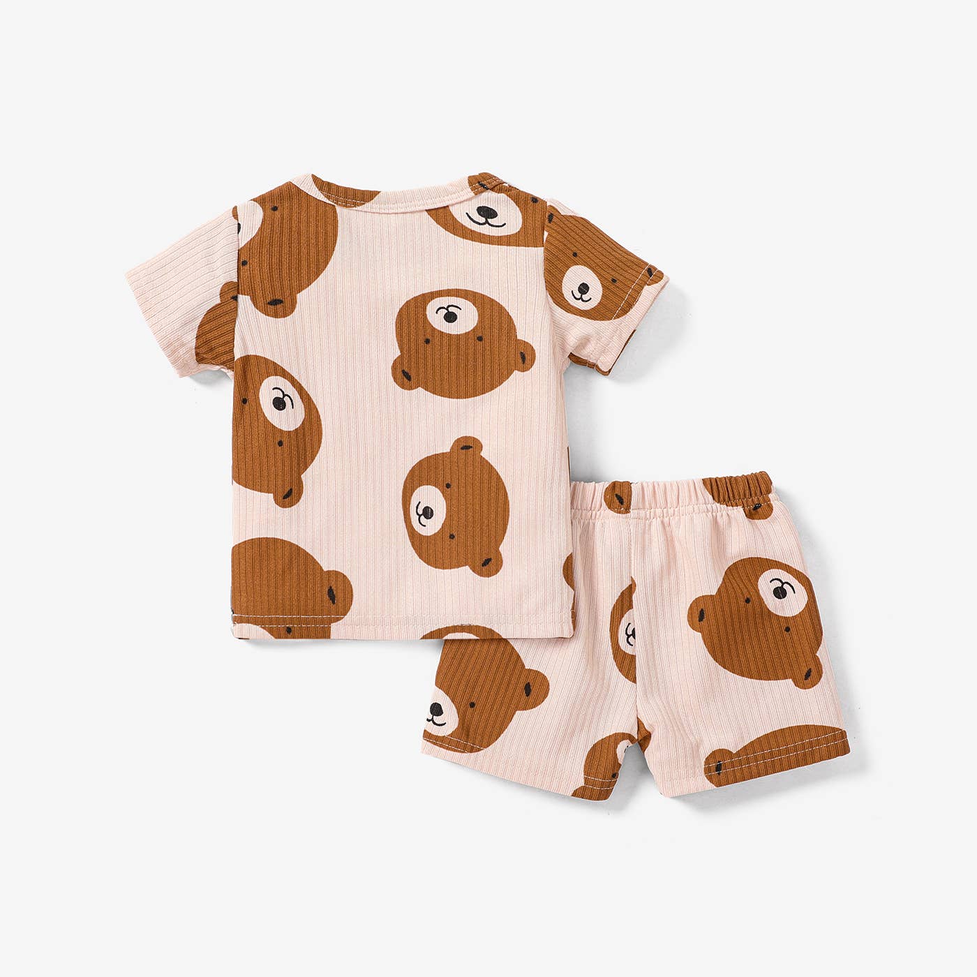 Baby Bear Print Set: / 0-3 Months