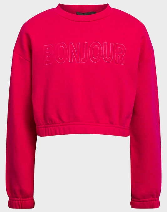 Kids Crop Bonjour Sweatshirt